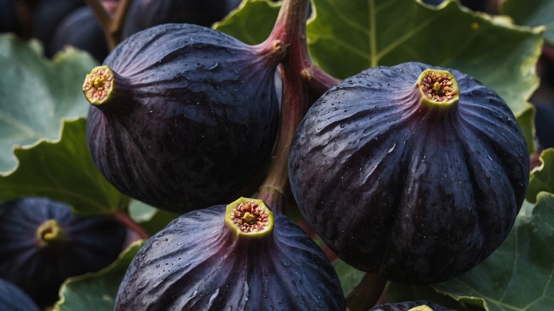 black mission fig on a tree