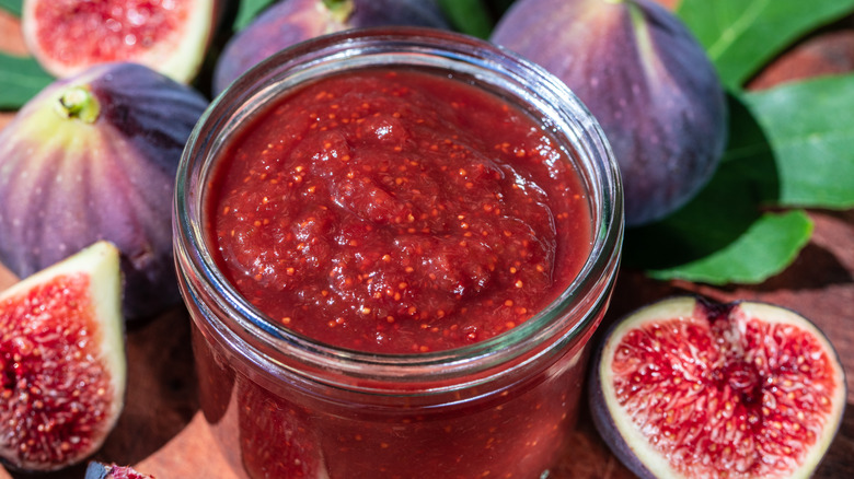 fresh figs and jam