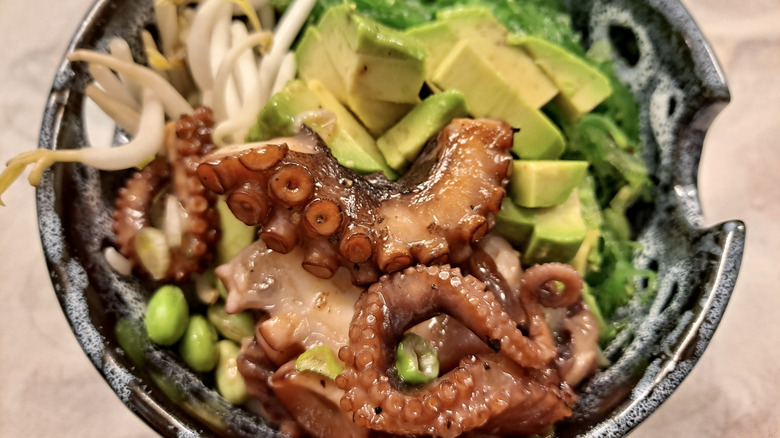 bowl of tako poke