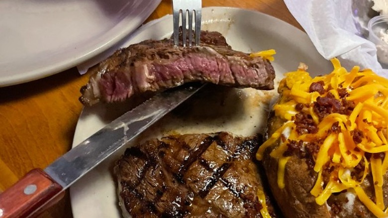Texas Roadhouse steak and potato 