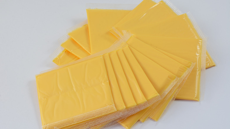 individually wrapped american cheese slices