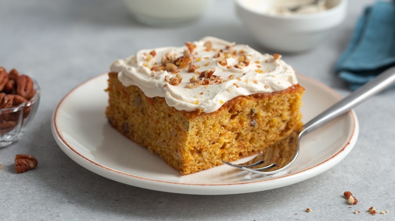 Carrot cake with cream cheese frosting