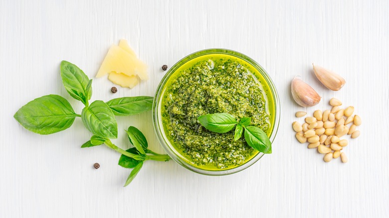 Fresh basil pesto