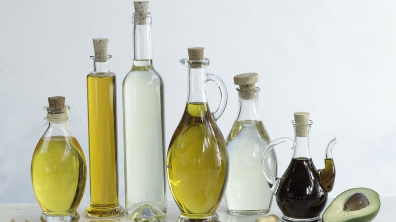 Various bottled oils