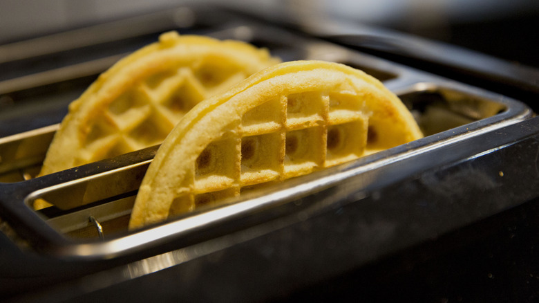 Waffles in toaster