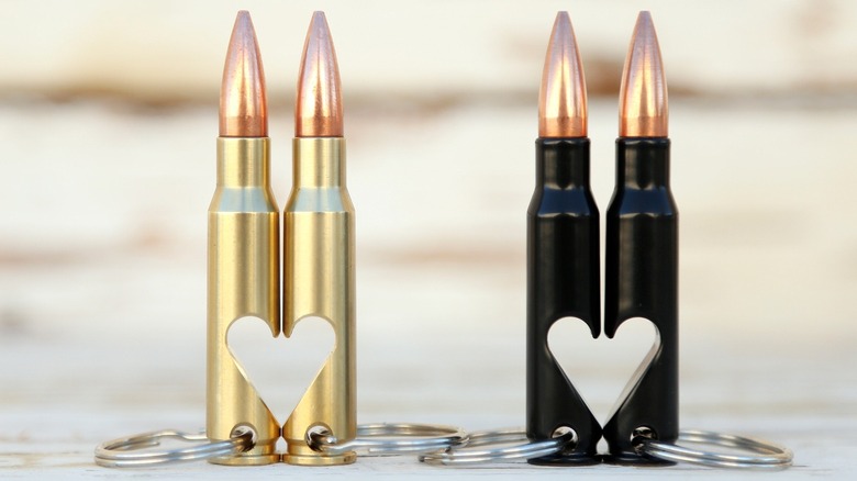 Bottle Breacher bullets forming hearts