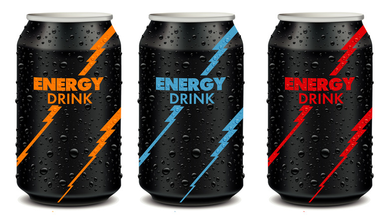 condensation on energy drink cans