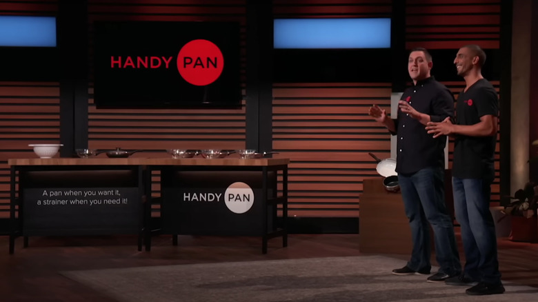 Handy Pan: Lori Greiner Tests $30 Frying Pan with Strainer on Shark Tank