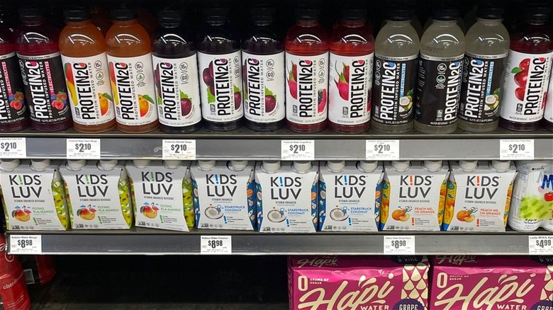 KidsLuv drinks stocked on retail shelf