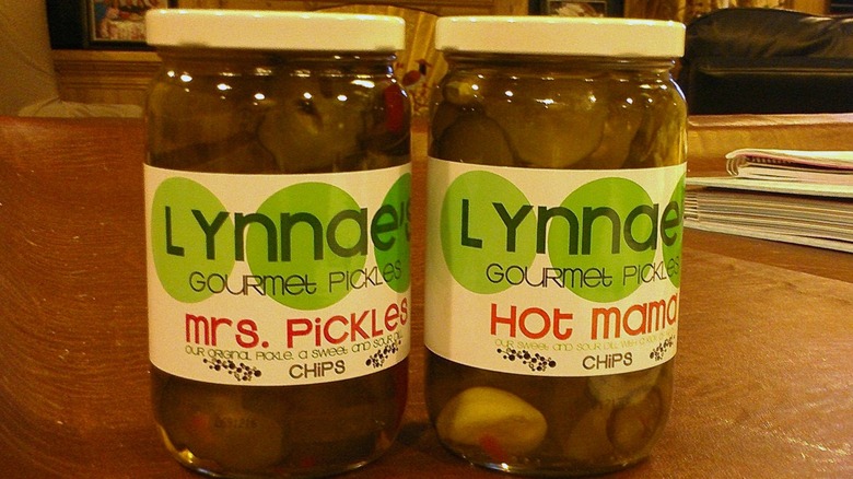 Lynnae's Pickle jars on table