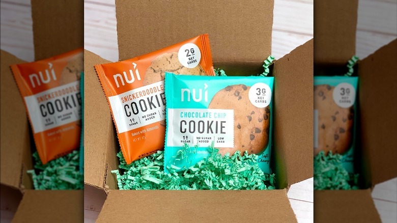 Nui cookies in cardboard box