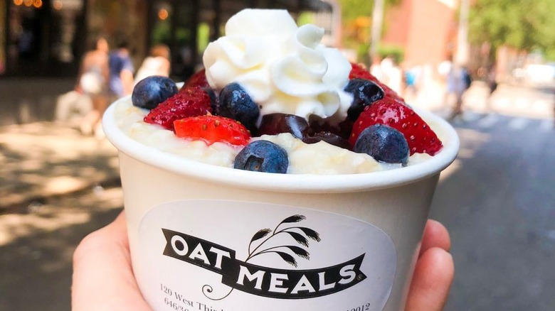 Bowl of fruity oatmeal