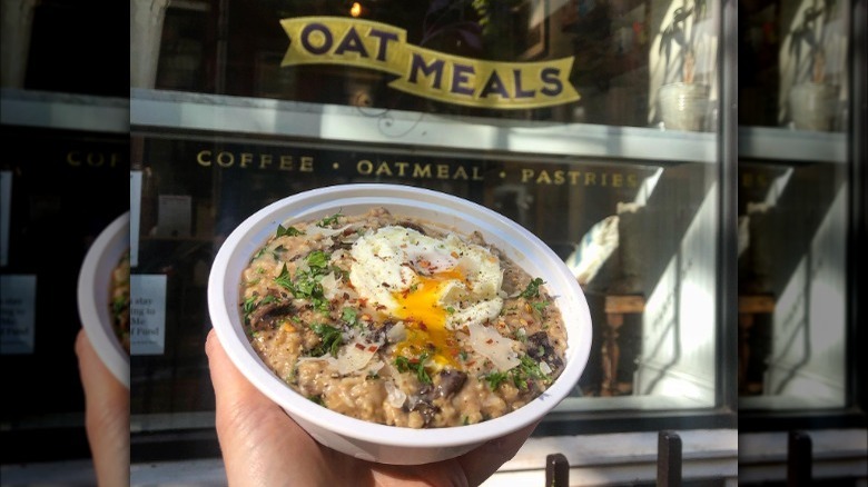 Savory oatmeal bowl from OatMeals