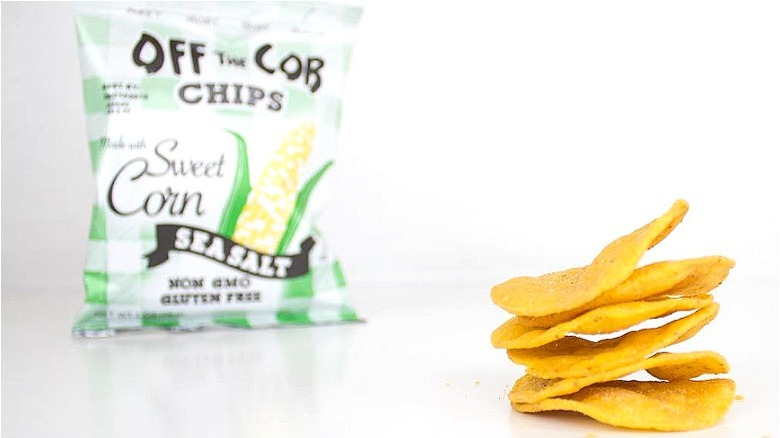 Stack of Off the Cob chips 