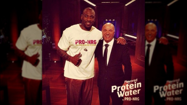 Brandon Jacobs with Kevin O'Leary on Shark Tank