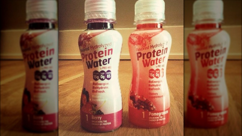 two bottles of PRO-NRG protein water