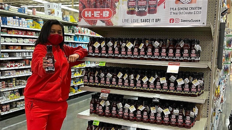 Sienna Sauce display at H-E-B