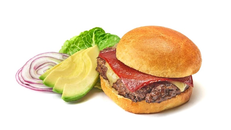 Burger with Slice of Sauce 