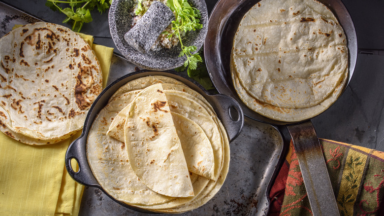 Assortment of tortillas