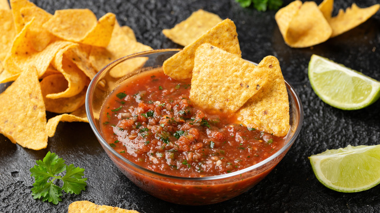 Tortilla chips and salsa