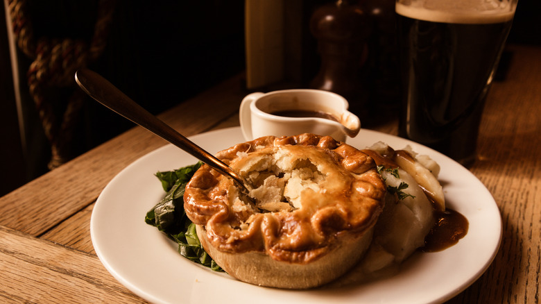 British pie pub style