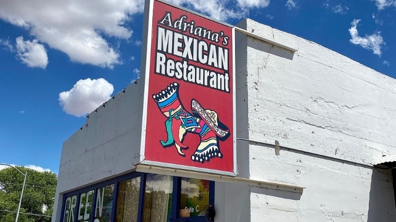 front of Adriana's restaurant 