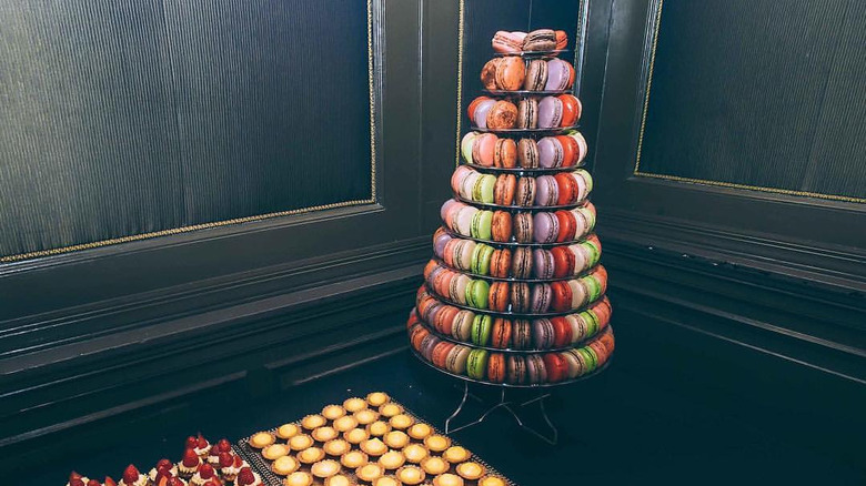 tower of macarons