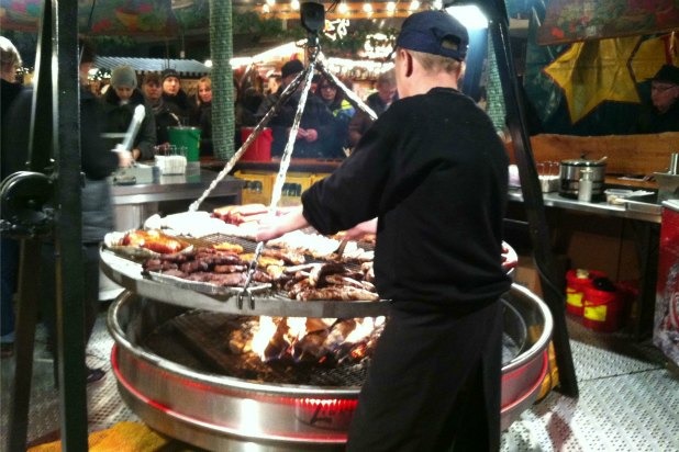 Wursts at Frankfurt Christmas Market 