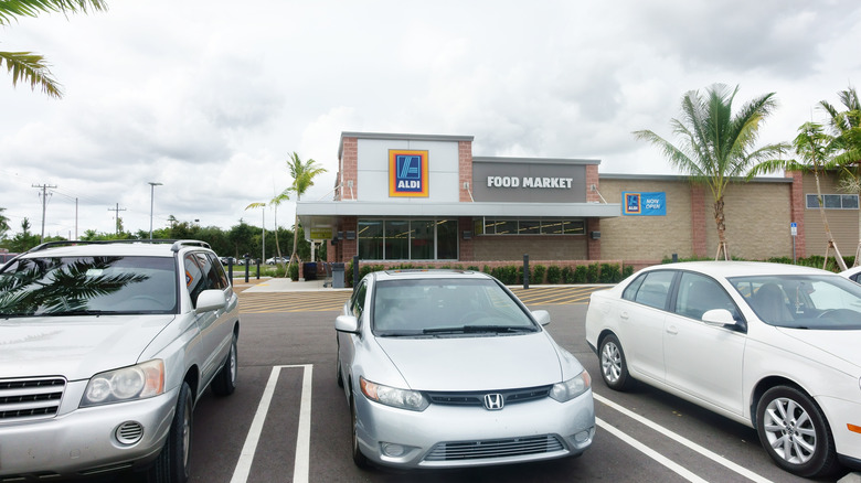 Aldi store with palm trees in Florida