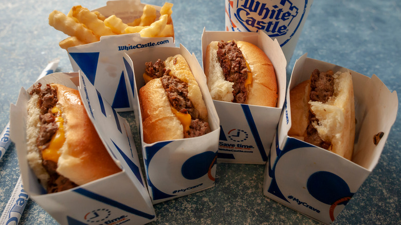 White Castle's sliders, fries, and drink