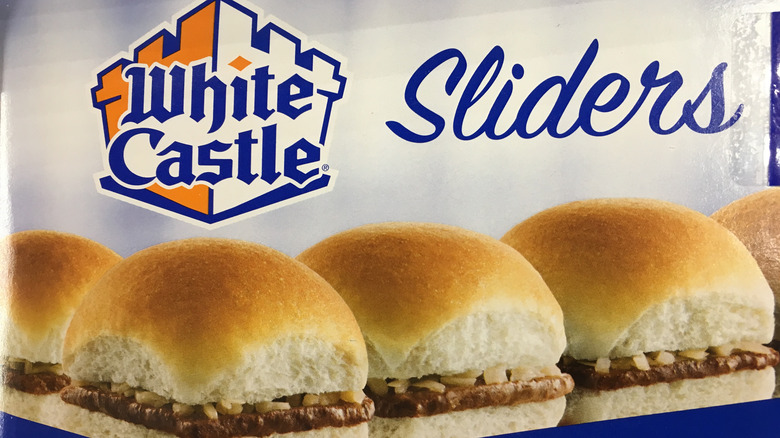 box of white castle burger sliders