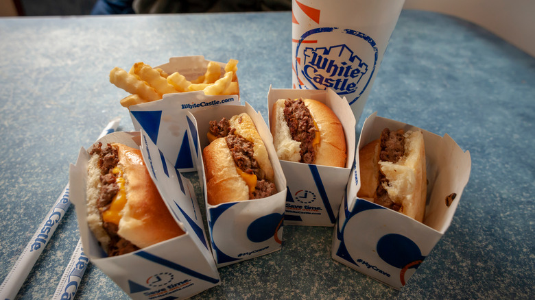 White Castle sliders with Impossible beef