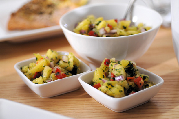 Garnish: Spicy Pineapple Salsa