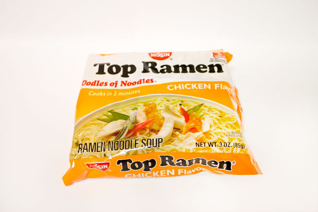 #2. Nissin Top Ramen Chicken Ramen Noodle Soup Mix