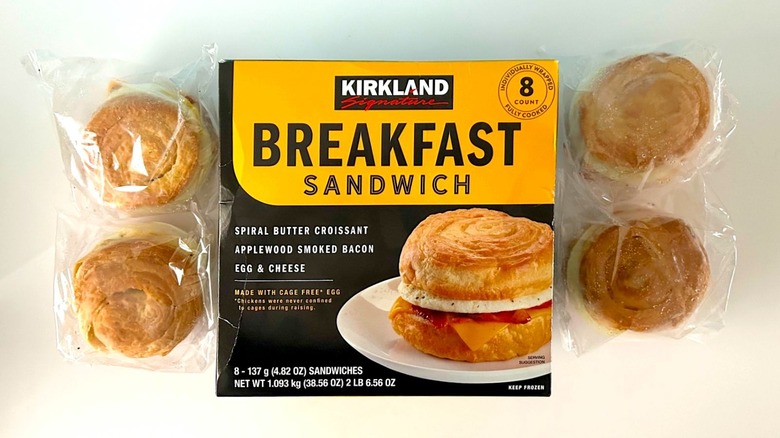 Costco frozen breakfast sandwiches packaging