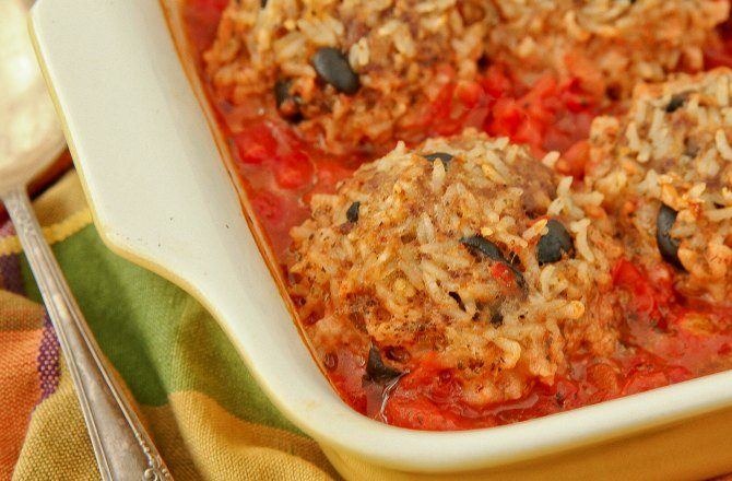 Whole Grain Porcupine Meatballs