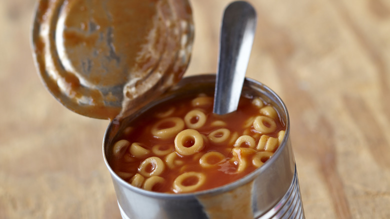 Pasta rings in a can