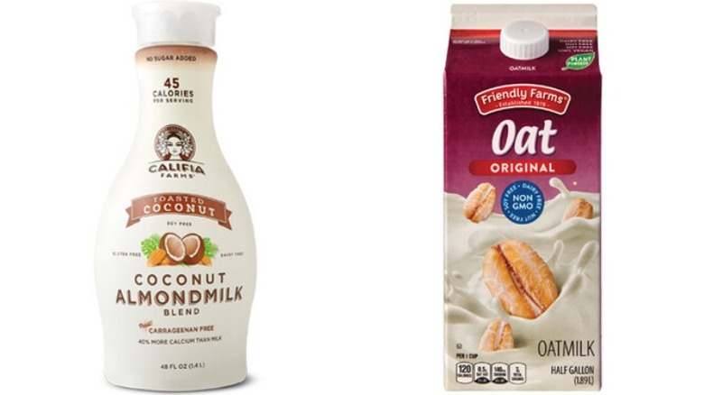 Aldi almond milk and oat milk