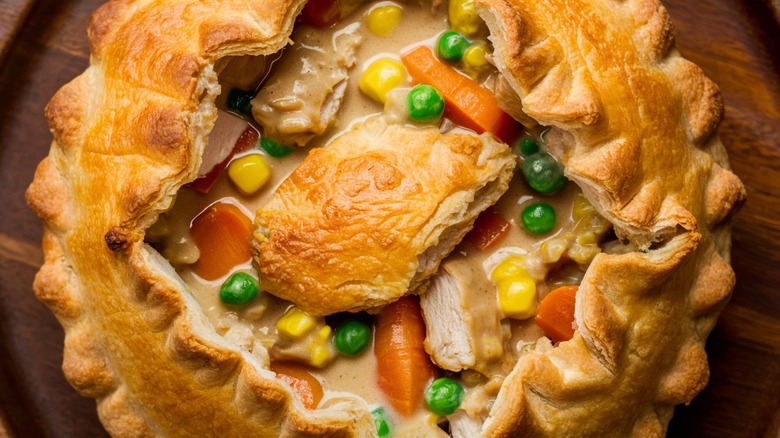 chicken pot pie from above