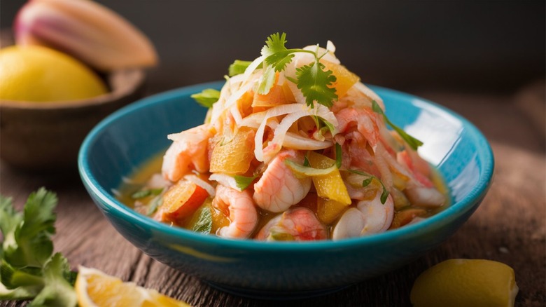 Bowl of ceviche