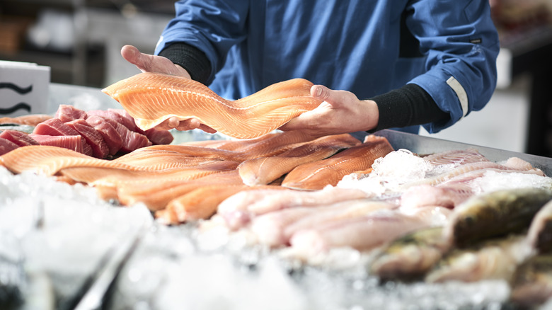 Fresh fish at a market