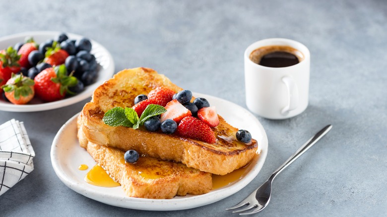 challah French toast with berries