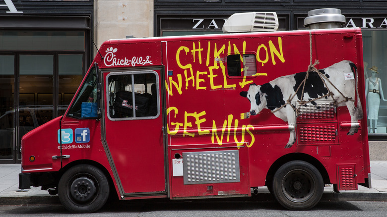 A Chick-fil-A food truck