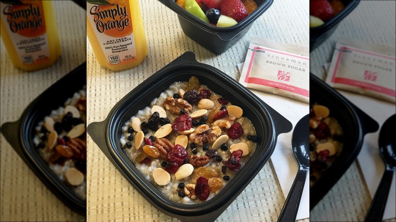 plastic container filled with chick-fil-a oatmeal