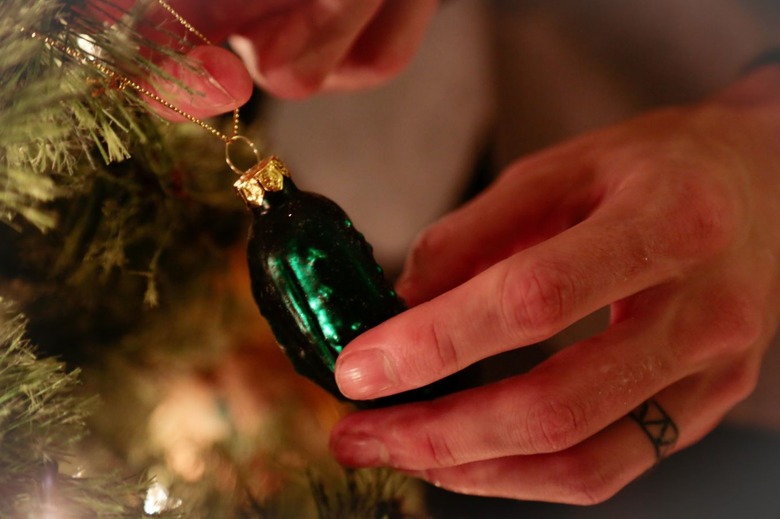 What's the deal with the Christmas tree pickle? 