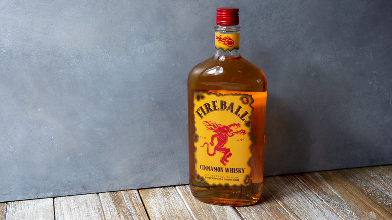 Bottle of Fireball whisky