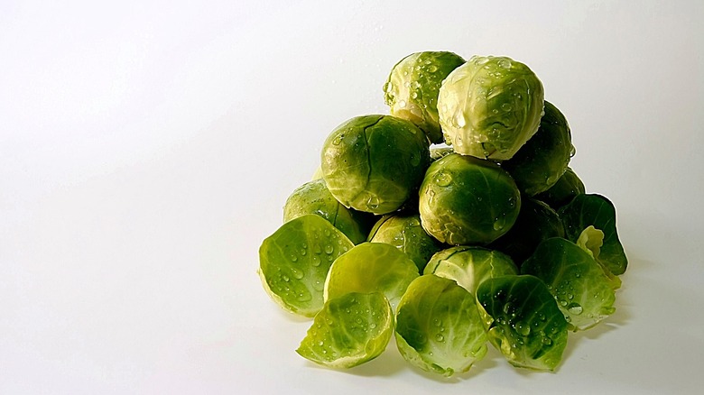 Uncooked Brussels sprouts