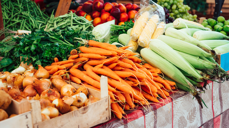 Vegetables at a farmer's market