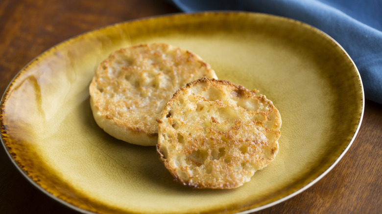 English muffin on a plate