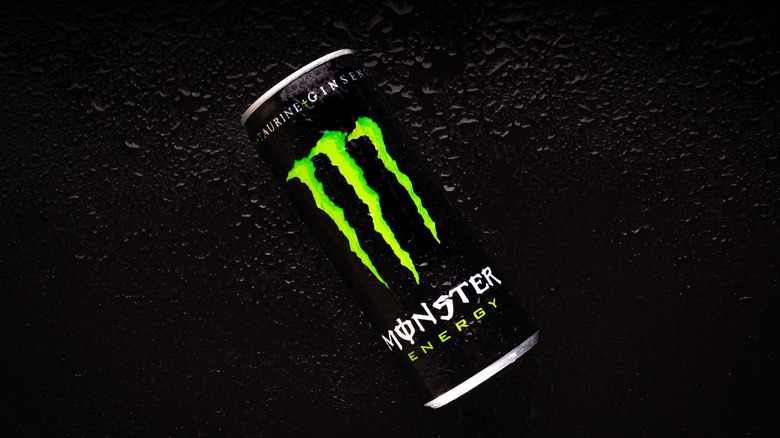 Monster Energy on black background